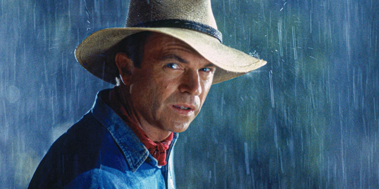 Sam Neill in his iconic role as Dr. Alan Grant from the 1993 film Jurassic Park Sam Neill in his iconic role as Dr. Alan Grant from the 1993 film Jurassic Park