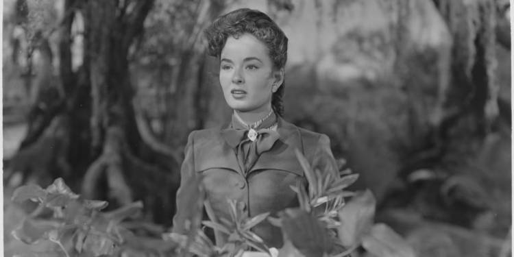 actress Ann Blyth in a 1940s film scene