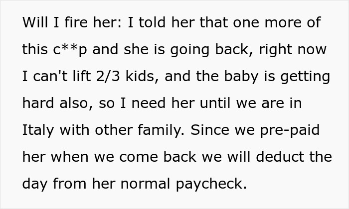 Woman Takes Nanny On Family Vacation, That Decision Ruins Everything Woman Takes Nanny On Family Vacation, That Decision Ruins Everything