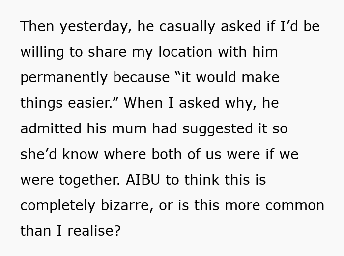 Woman Is Obsessed With Tracking Her Son’s Location, To His GF’s Shock He Defends Her Woman Is Obsessed With Tracking Her Son’s Location, To His GF’s Shock He Defends Her