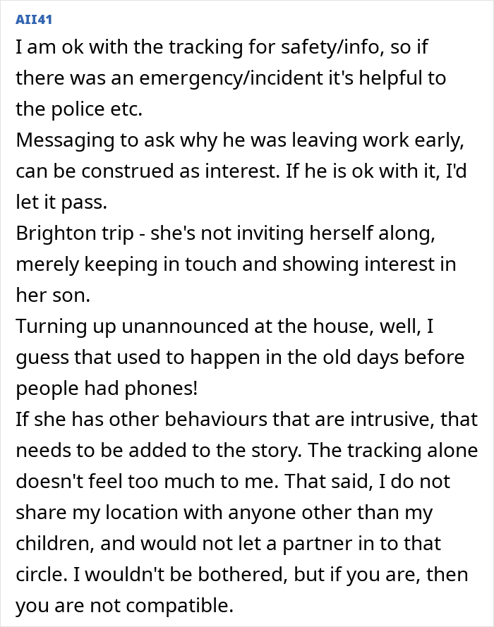 Woman Is Obsessed With Tracking Her Son’s Location, To His GF’s Shock He Defends Her Woman Is Obsessed With Tracking Her Son’s Location, To His GF’s Shock He Defends Her