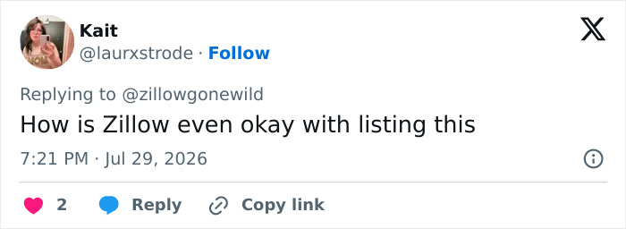 “Unreal” Zillow Listing Goes Viral For Saying Buyer Must Remove The Woman Currently Living There “Unreal” Zillow Listing Goes Viral For Saying Buyer Must Remove The Woman Currently Living There