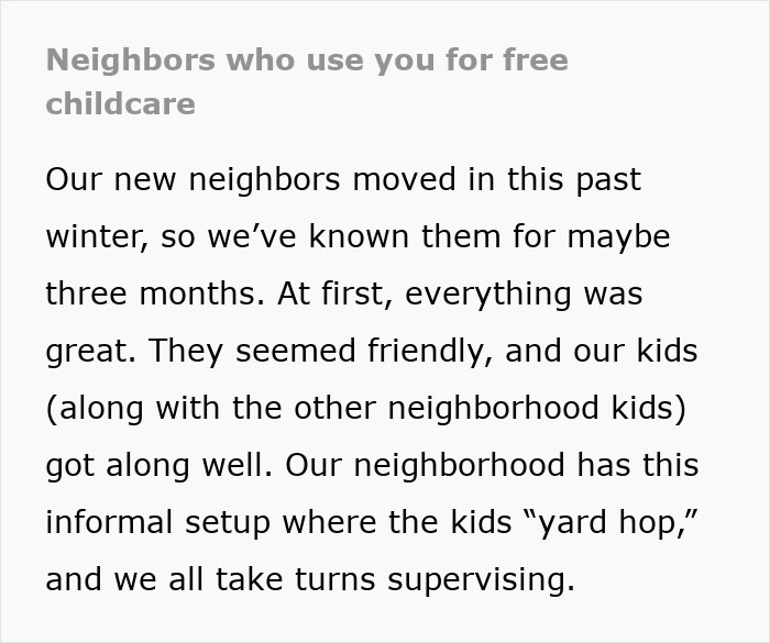 Dad Keeps Sending His Kid To The Neighbors To Get Free Childcare, They Decide They’ve Had Enough Dad Keeps Sending His Kid To The Neighbors To Get Free Childcare, They Decide They’ve Had Enough
