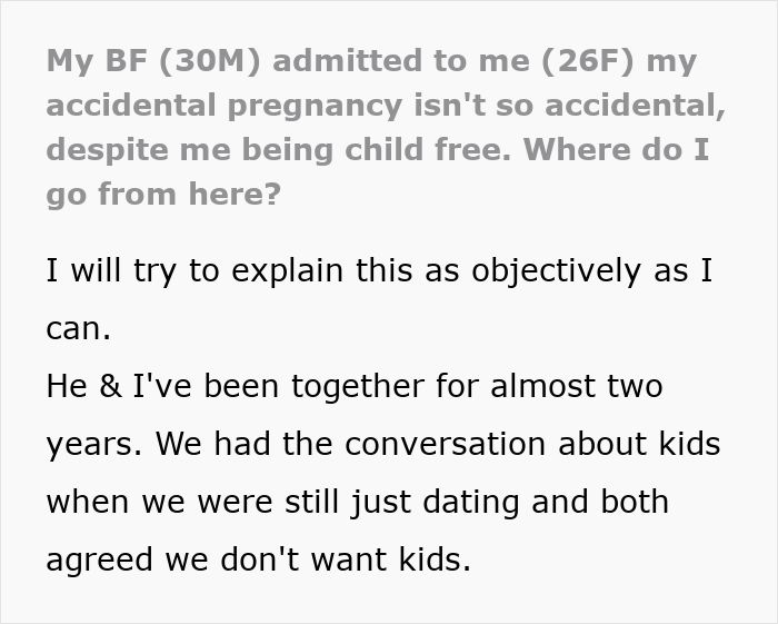 Woman Learns Her Accidental Pregnancy Wasn’t So Accidental After Boyfriend’s Shocking Confession Woman Learns Her Accidental Pregnancy Wasn’t So Accidental After Boyfriend’s Shocking Confession