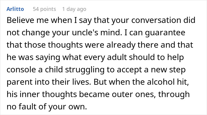15YO Opens Up About Fearing Her New Stepmom, Uncle Turns Her Confession Into A Wedding Day Meltdown 15YO Opens Up About Fearing Her New Stepmom, Uncle Turns Her Confession Into A Wedding Day Meltdown