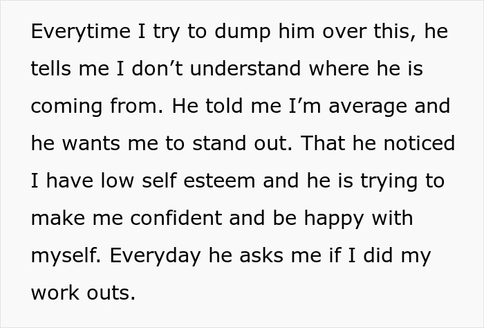 Guy Chases His Dream Girl, Spends The Next Year Calling Her Chubby And Trying To ‘Fix’ Her Guy Chases His Dream Girl, Spends The Next Year Calling Her Chubby And Trying To ‘Fix’ Her