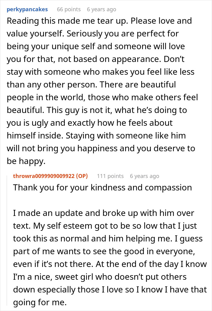 Guy Chases His Dream Girl, Spends The Next Year Calling Her Chubby And Trying To ‘Fix’ Her Guy Chases His Dream Girl, Spends The Next Year Calling Her Chubby And Trying To ‘Fix’ Her