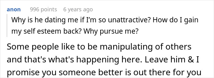 Guy Chases His Dream Girl, Spends The Next Year Calling Her Chubby And Trying To ‘Fix’ Her Guy Chases His Dream Girl, Spends The Next Year Calling Her Chubby And Trying To ‘Fix’ Her