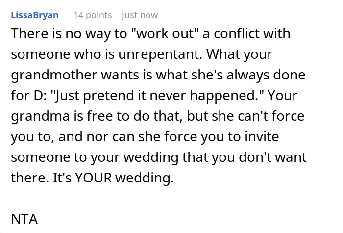 Woman Bans Aunt Who Secretly Changed Grandpa’s Will From Her Wedding, Grandma Calls Her Unforgiving Woman Bans Aunt Who Secretly Changed Grandpa’s Will From Her Wedding, Grandma Calls Her Unforgiving