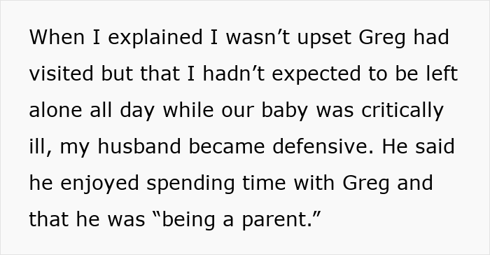 Guy Treats Paternity Leave Like A Vacay, Wife Feels Abandoned After He Ditches Her And Baby In NICU Guy Treats Paternity Leave Like A Vacay, Wife Feels Abandoned After He Ditches Her And Baby In NICU