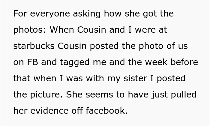 Bi Woman Goes On Outing With Fiancé’s Cousin, Sly MIL Uses FB Photo As Evidence Of Her “Cheating” Bi Woman Goes On Outing With Fiancé’s Cousin, Sly MIL Uses FB Photo As Evidence Of Her “Cheating”