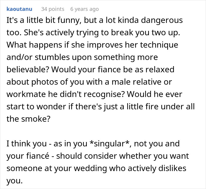 Bi Woman Goes On Outing With Fiancé’s Cousin, Sly MIL Uses FB Photo As Evidence Of Her “Cheating” Bi Woman Goes On Outing With Fiancé’s Cousin, Sly MIL Uses FB Photo As Evidence Of Her “Cheating”