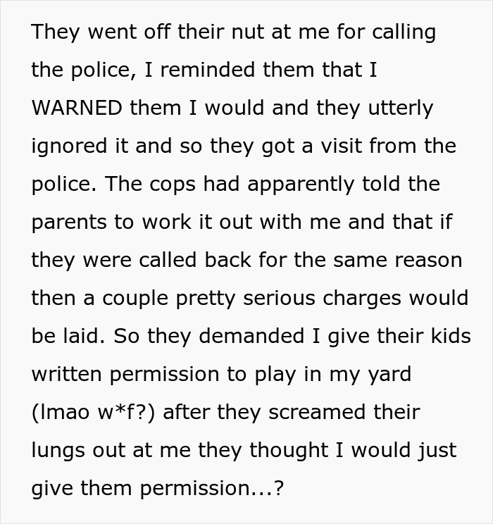 Mom’s Dumb Plan Blows Up In Her Face After She Refuses To Stop Letting Her Kids Trespass Neighbor’s Yard Mom’s Dumb Plan Blows Up In Her Face After She Refuses To Stop Letting Her Kids Trespass Neighbor’s Yard