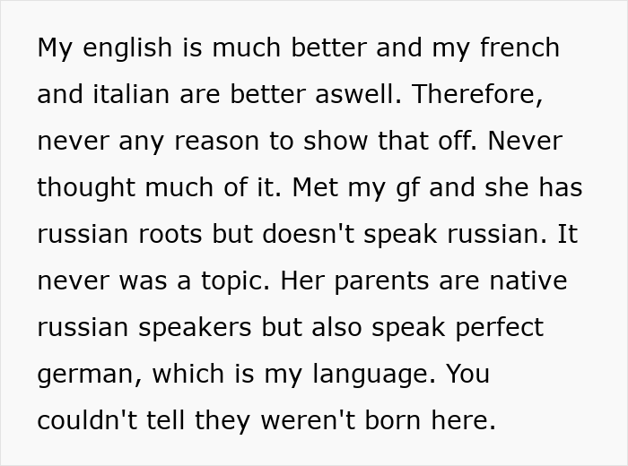 Guy’s Accidental Russian Reveal Leaves GF’s Parents Feeling Like He Was Hiding A Major Secret Guy’s Accidental Russian Reveal Leaves GF’s Parents Feeling Like He Was Hiding A Major Secret