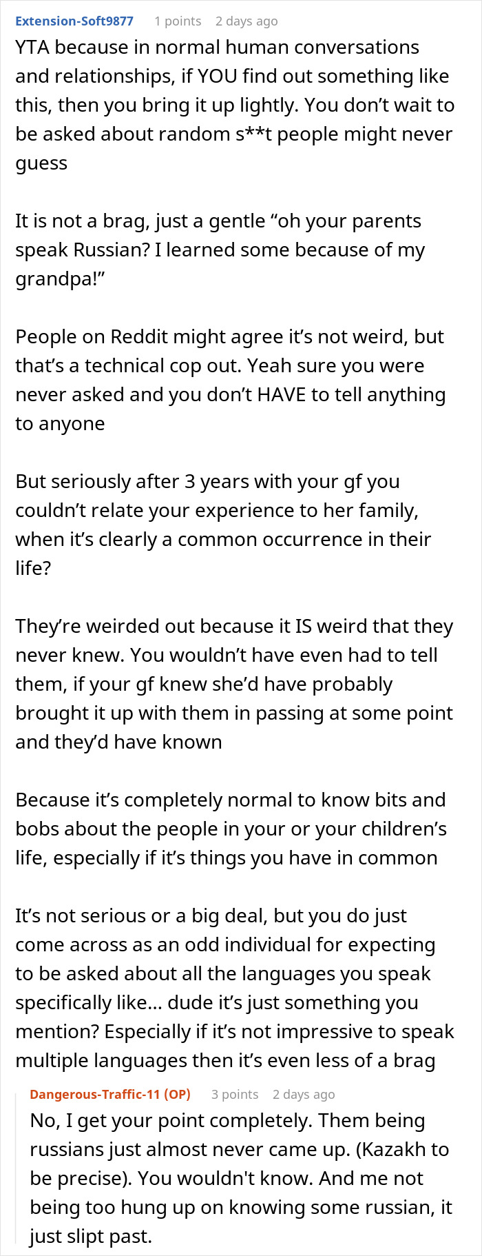 Guy’s Accidental Russian Reveal Leaves GF’s Parents Feeling Like He Was Hiding A Major Secret Guy’s Accidental Russian Reveal Leaves GF’s Parents Feeling Like He Was Hiding A Major Secret