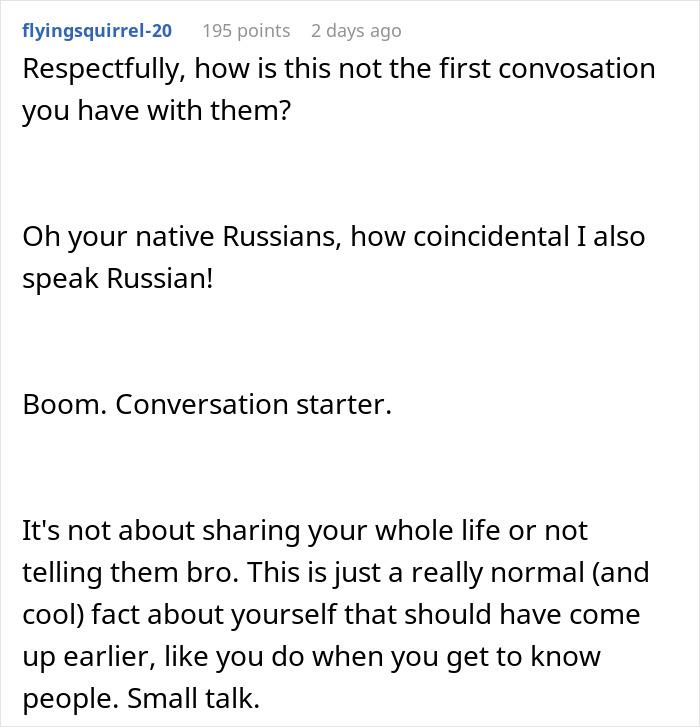Guy’s Accidental Russian Reveal Leaves GF’s Parents Feeling Like He Was Hiding A Major Secret Guy’s Accidental Russian Reveal Leaves GF’s Parents Feeling Like He Was Hiding A Major Secret
