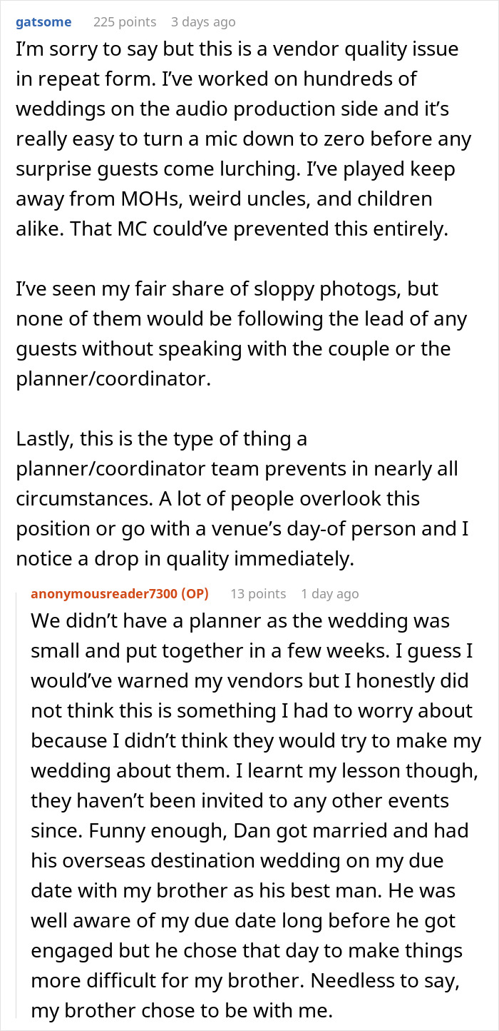 Bride Regrets Inviting Brother’s Best Friend Who Brought His Mom And Tried To Take The Spotlight Bride Regrets Inviting Brother’s Best Friend Who Brought His Mom And Tried To Take The Spotlight