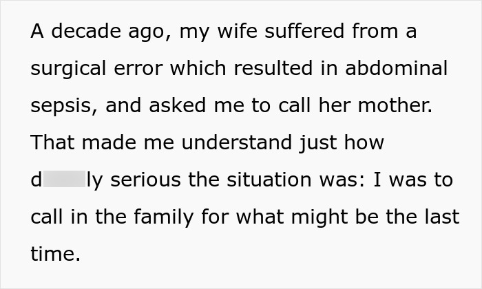 MIL Insults Husband For Letting His Very Sick Wife Trust Doctors Instead Of Relying On Her Cryptic Cures MIL Insults Husband For Letting His Very Sick Wife Trust Doctors Instead Of Relying On Her Cryptic Cures