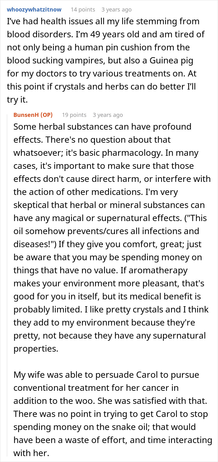 MIL Insults Husband For Letting His Very Sick Wife Trust Doctors Instead Of Relying On Her Cryptic Cures MIL Insults Husband For Letting His Very Sick Wife Trust Doctors Instead Of Relying On Her Cryptic Cures