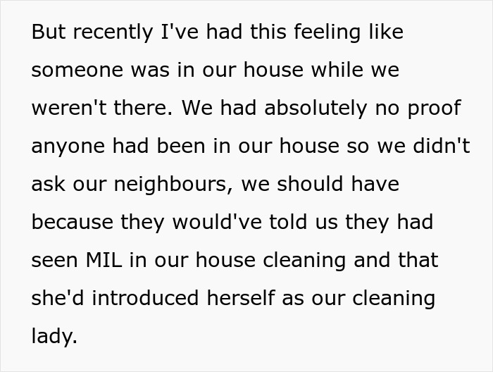MIL Says She Sneaks Into Son’s Home To Clean, Cameras Show She Doesn’t Do Only That MIL Says She Sneaks Into Son’s Home To Clean, Cameras Show She Doesn’t Do Only That