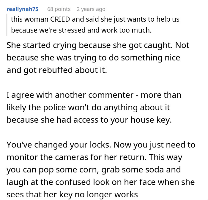 MIL Says She Sneaks Into Son’s Home To Clean, Cameras Show She Doesn’t Do Only That MIL Says She Sneaks Into Son’s Home To Clean, Cameras Show She Doesn’t Do Only That