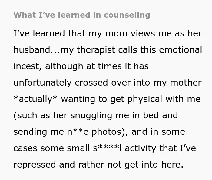 Mom Treats Son Like Her Stand-In Husband For Years, His Real Wife Eventually Quits The Role Mom Treats Son Like Her Stand-In Husband For Years, His Real Wife Eventually Quits The Role