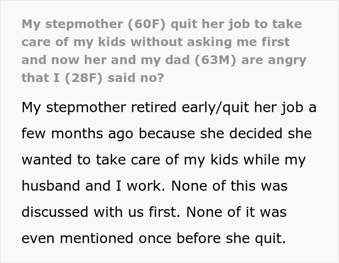 Woman Retires Hoping To Finally Experience Motherhood Through Grandkids, Daughter Shuts It Down Woman Retires Hoping To Finally Experience Motherhood Through Grandkids, Daughter Shuts It Down
