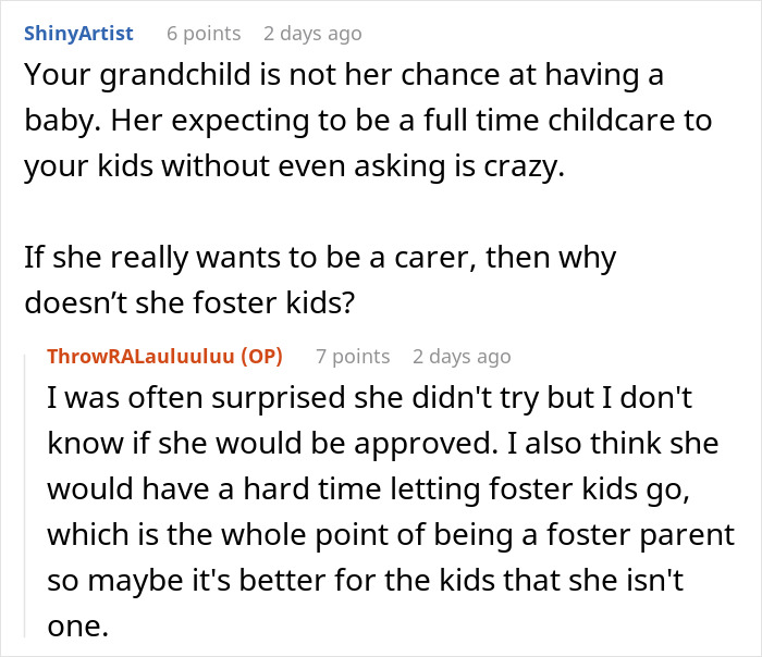 Woman Retires Hoping To Finally Experience Motherhood Through Grandkids, Daughter Shuts It Down Woman Retires Hoping To Finally Experience Motherhood Through Grandkids, Daughter Shuts It Down