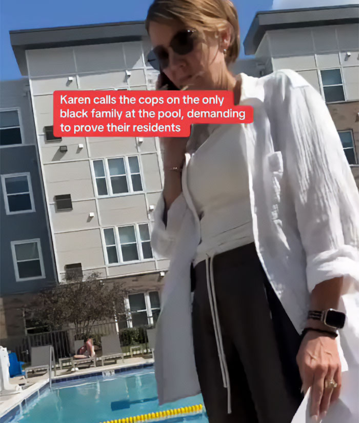 White Karen Confronts Dad And His Kids At Pool, Demands They Show ID In Display Of “Disgusting Behavior” White Karen Confronts Dad And His Kids At Pool, Demands They Show ID In Display Of “Disgusting Behavior”