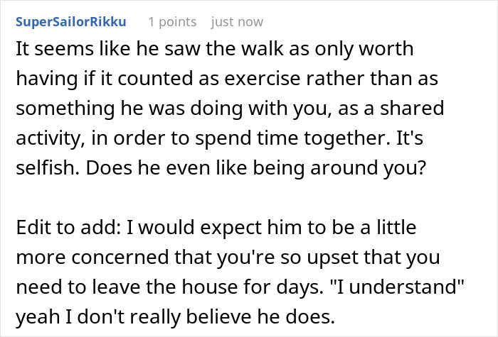 46YO Willing To Leave Pregnant Wife Behind While On Daily Walk, She Finally Reaches Breaking Point 46YO Willing To Leave Pregnant Wife Behind While On Daily Walk, She Finally Reaches Breaking Point