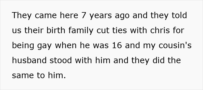 32YO Thinks That Being Gay Is His License To Be Rude To Bro’s In-Laws, Gets Snubbed By 17YO Cousin 32YO Thinks That Being Gay Is His License To Be Rude To Bro’s In-Laws, Gets Snubbed By 17YO Cousin