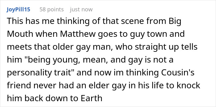 32YO Thinks That Being Gay Is His License To Be Rude To Bro’s In-Laws, Gets Snubbed By 17YO Cousin 32YO Thinks That Being Gay Is His License To Be Rude To Bro’s In-Laws, Gets Snubbed By 17YO Cousin