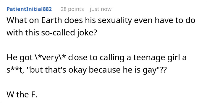 32YO Thinks That Being Gay Is His License To Be Rude To Bro’s In-Laws, Gets Snubbed By 17YO Cousin 32YO Thinks That Being Gay Is His License To Be Rude To Bro’s In-Laws, Gets Snubbed By 17YO Cousin