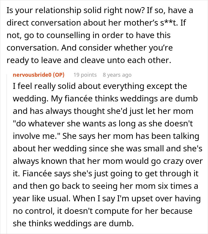 Bride Is Furious After Future MIL Tries To Take Over The Wedding, Then Realizes The Bigger Problem Was Her Fianc&eacute;e