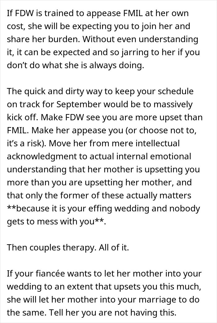 Bride Is Furious After Future MIL Tries To Take Over The Wedding, Then Realizes The Bigger Problem Was Her Fianc&eacute;e