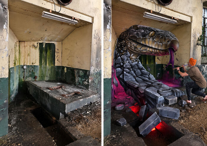 This French Artist Turns Ordinary Walls Into Mind-Bending 3D Illusions (28 New Pics) This French Artist Turns Ordinary Walls Into Mind-Bending 3D Illusions (28 New Pics)