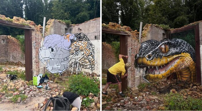 This French Artist Turns Ordinary Walls Into Mind-Bending 3D Illusions (28 New Pics) This French Artist Turns Ordinary Walls Into Mind-Bending 3D Illusions (28 New Pics)