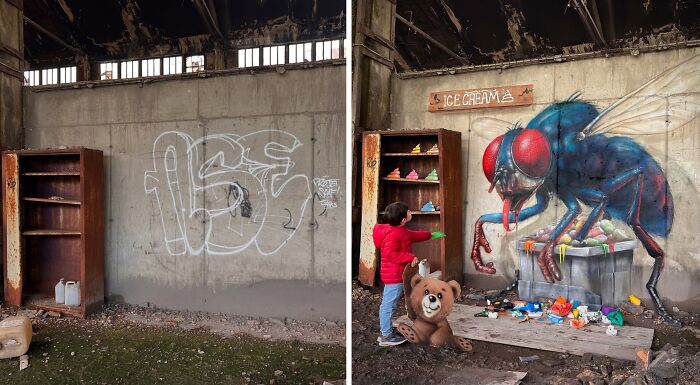 This French Artist Turns Ordinary Walls Into Mind-Bending 3D Illusions (28 New Pics) This French Artist Turns Ordinary Walls Into Mind-Bending 3D Illusions (28 New Pics)