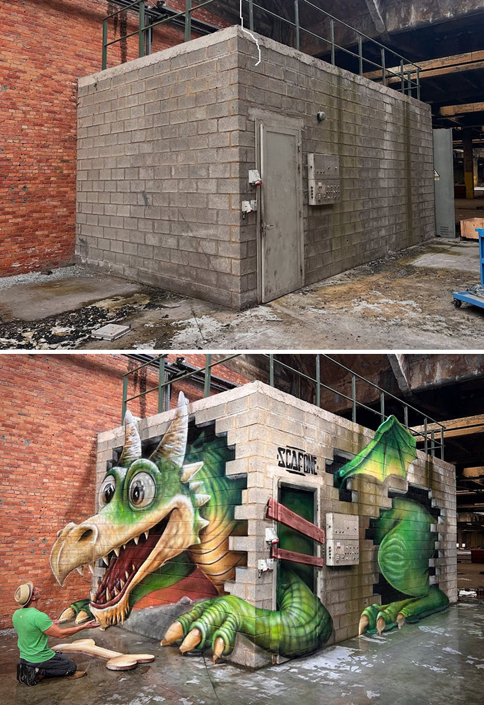 This French Artist Turns Ordinary Walls Into Mind-Bending 3D Illusions (28 New Pics) This French Artist Turns Ordinary Walls Into Mind-Bending 3D Illusions (28 New Pics)