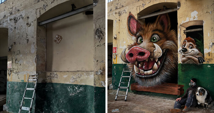 This French Artist Turns Ordinary Walls Into Mind-Bending 3D Illusions (28 New Pics) This French Artist Turns Ordinary Walls Into Mind-Bending 3D Illusions (28 New Pics)