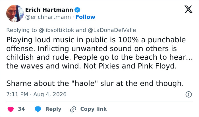 Karma Mounts For Congressional Candidate Who Attacked Beachgoer For Asking Him To Turn Music Down Karma Mounts For Congressional Candidate Who Attacked Beachgoer For Asking Him To Turn Music Down