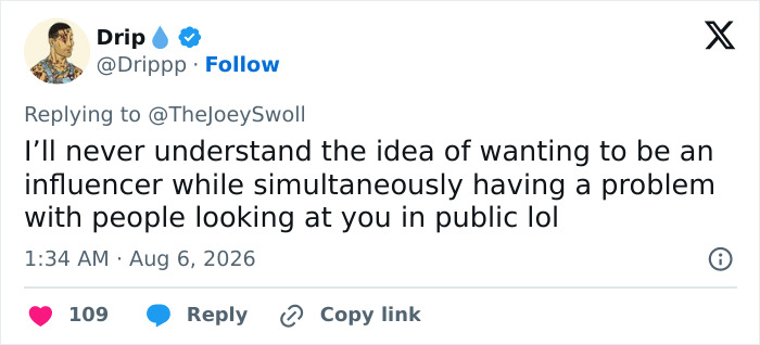 Joey Swoll Intervenes After Influencer Repeatedly Shames People For Looking At Her While Filming In Public Joey Swoll Intervenes After Influencer Repeatedly Shames People For Looking At Her While Filming In Public