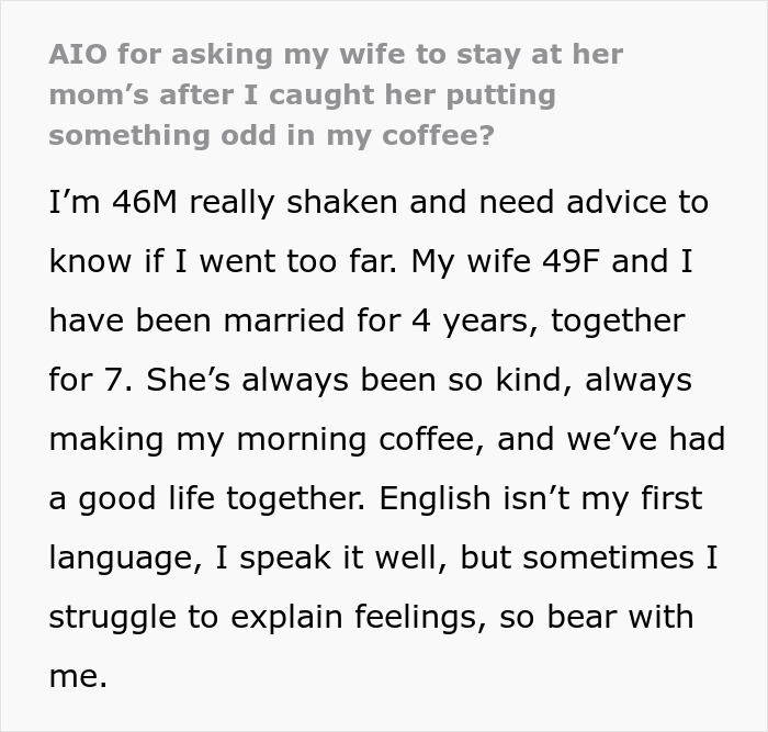 Guy Feels Sick For Weeks, Horrified As He Catches Wife Adding A Mysterious Powder To His Coffee