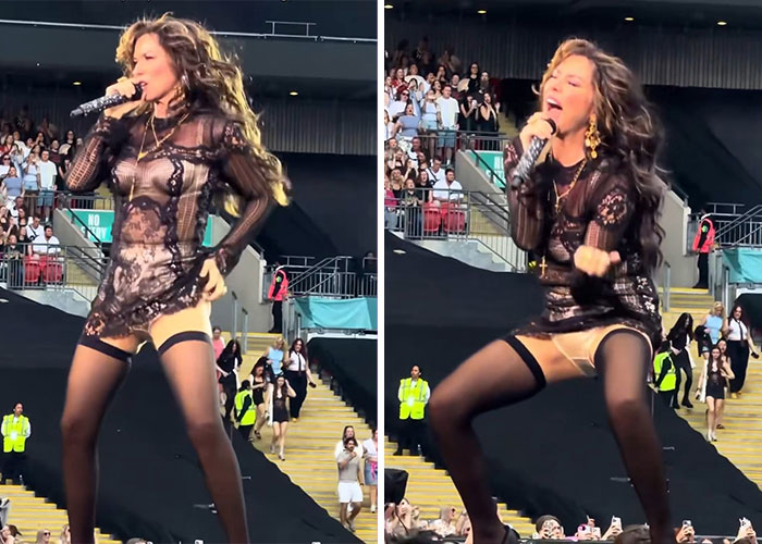 Shania Twain Fires Back At Body Shamers After Furious Backlash Over Her Sheer Look And “Cringe” Dance Moves Shania Twain Fires Back At Body Shamers After Furious Backlash Over Her Sheer Look And “Cringe” Dance Moves