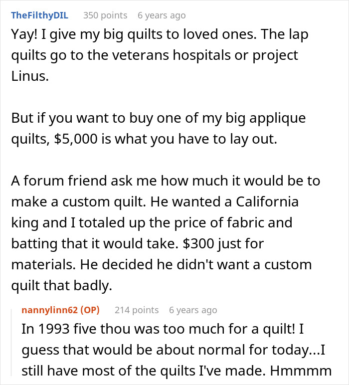 Woman Is On A Mission To Gift Her Family Hand-Made Quilts To Fulfill Her Petty Revenge Against MIL Woman Is On A Mission To Gift Her Family Hand-Made Quilts To Fulfill Her Petty Revenge Against MIL
