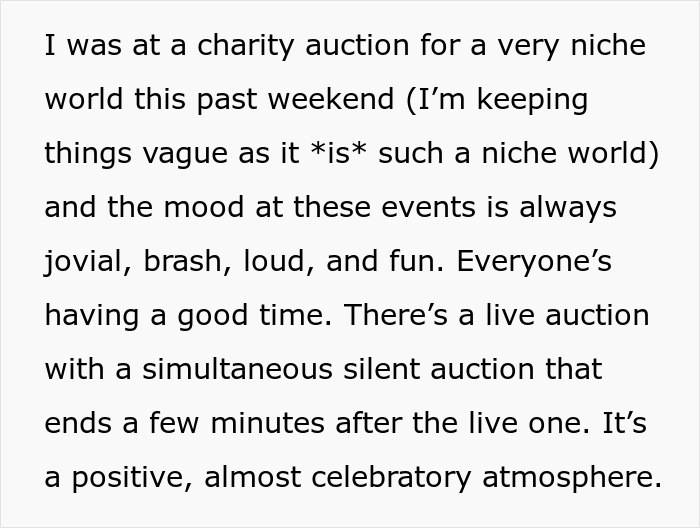 Man Turns Charity Auction Into A Competition With Helpers Bidding For Him, Guest Beats His Strategy Man Turns Charity Auction Into A Competition With Helpers Bidding For Him, Guest Beats His Strategy