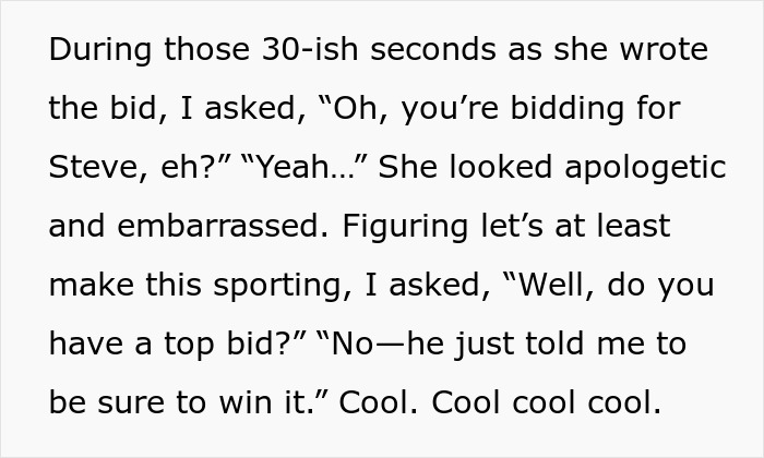 Man Turns Charity Auction Into A Competition With Helpers Bidding For Him, Guest Beats His Strategy Man Turns Charity Auction Into A Competition With Helpers Bidding For Him, Guest Beats His Strategy