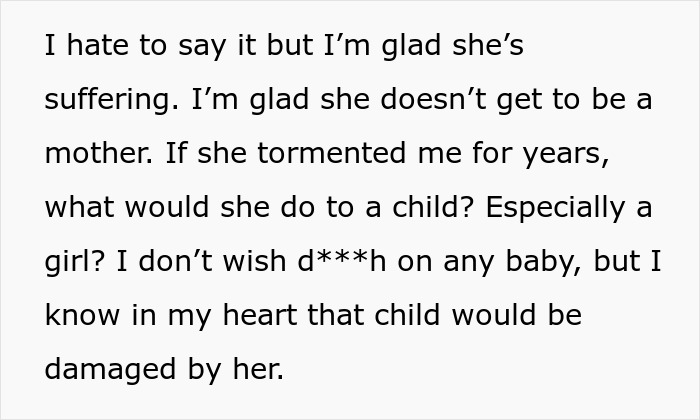 Woman Admits She’s Happy Toxic Sis Is Infertile, Says She Would Damage The Kid Like She Did With Her Woman Admits She’s Happy Toxic Sis Is Infertile, Says She Would Damage The Kid Like She Did With Her