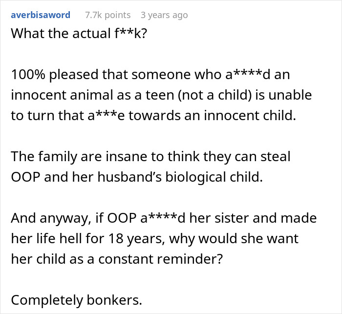 Woman Admits She’s Happy Toxic Sis Is Infertile, Says She Would Damage The Kid Like She Did With Her Woman Admits She’s Happy Toxic Sis Is Infertile, Says She Would Damage The Kid Like She Did With Her