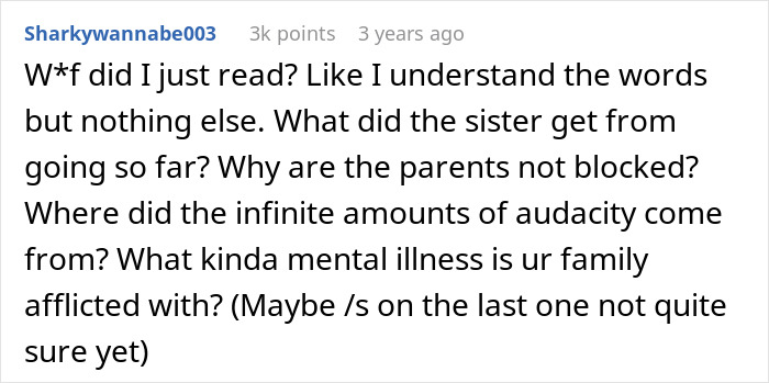 Woman Admits She’s Happy Toxic Sis Is Infertile, Says She Would Damage The Kid Like She Did With Her Woman Admits She’s Happy Toxic Sis Is Infertile, Says She Would Damage The Kid Like She Did With Her